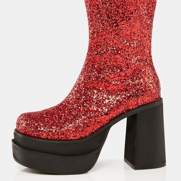 TREETZZZ AND MANY TRIXXX  Mystical Sparks Platform Boots ( BRAND NEW !!!! ) - Picture 4 of 7